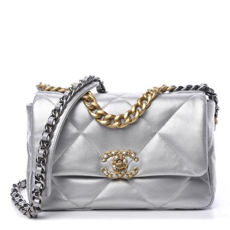 chanel 19 bag silver|chanel bag price update.